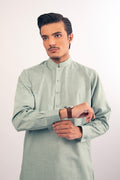 Mint Green Blended Shalwar Kameez with Patti Collar