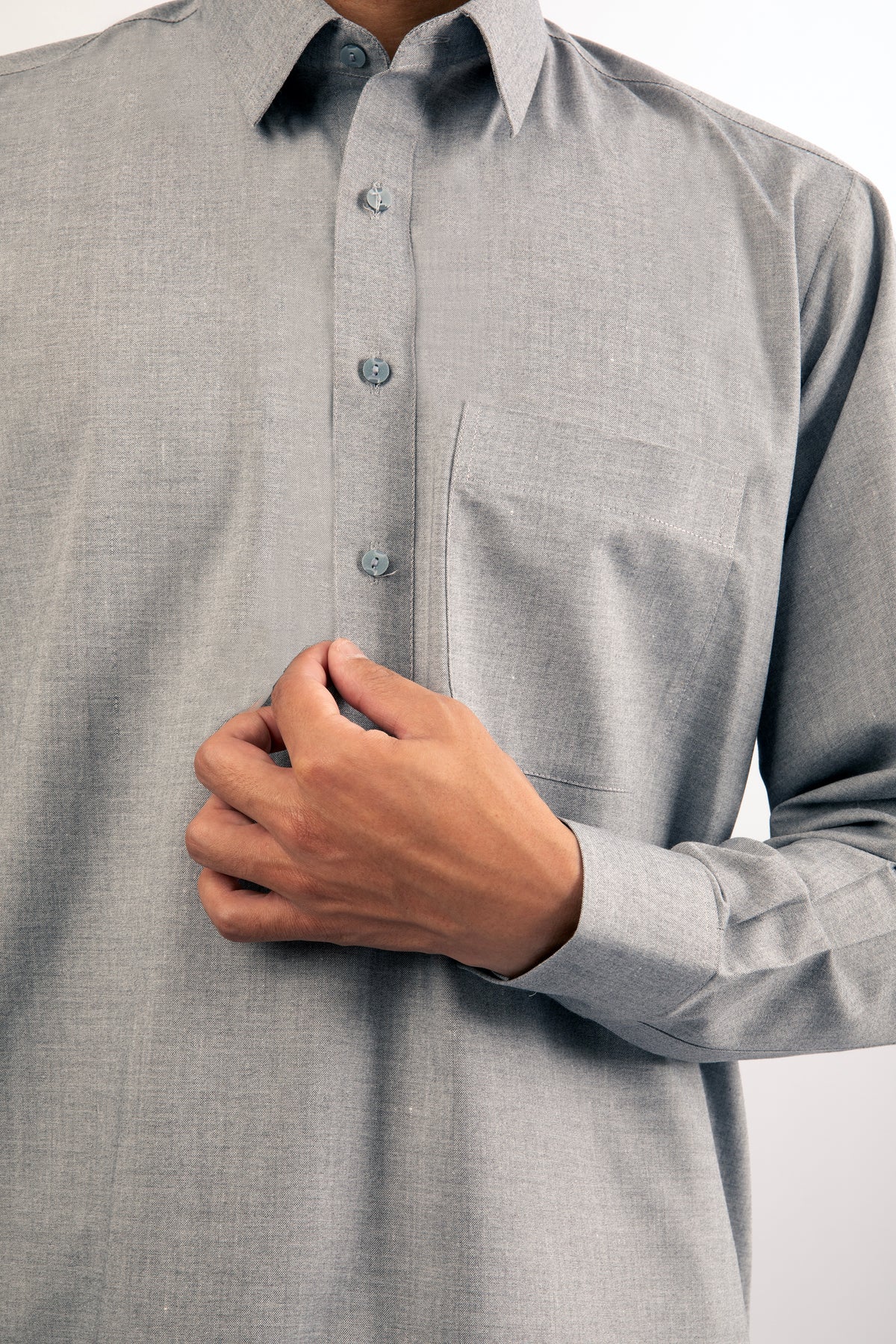 Light Grey Blended Shalwar Kameez